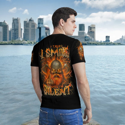 Be Careful When I'm Silent Skull Viking AOP