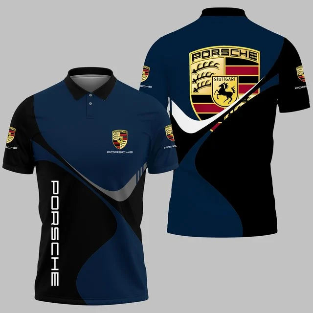 Porsche 3D All-Over Printed Polo Shirt – Limited Edition