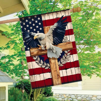 Cowgic American Patriotic Double-Sided Garden Flag