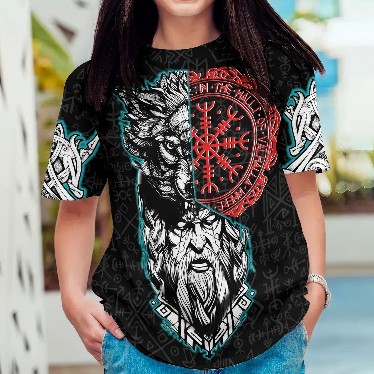 Viking Wolf And Odin