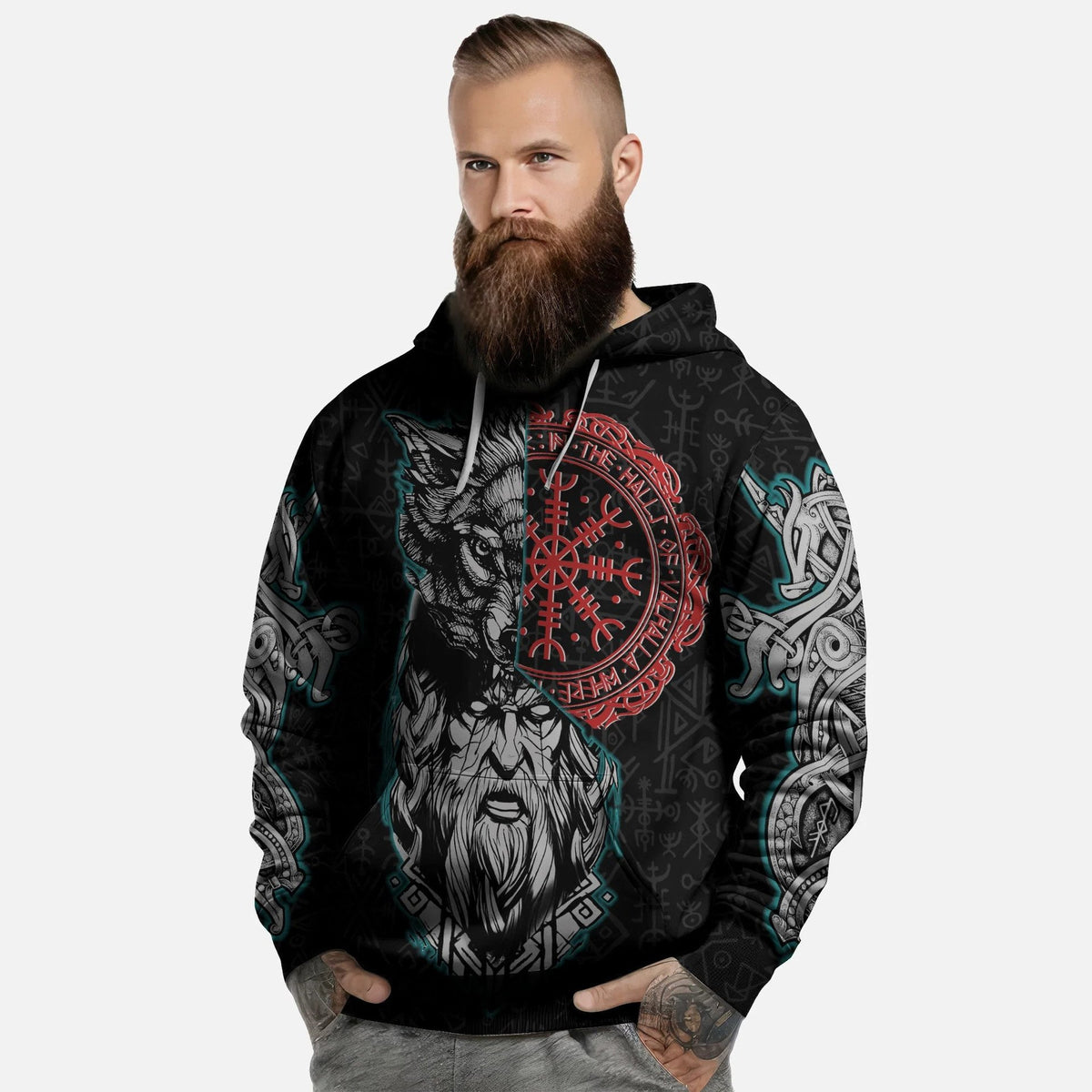Viking Wolf And Odin