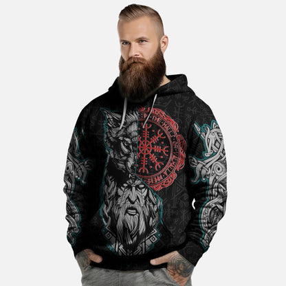 Viking Wolf And Odin