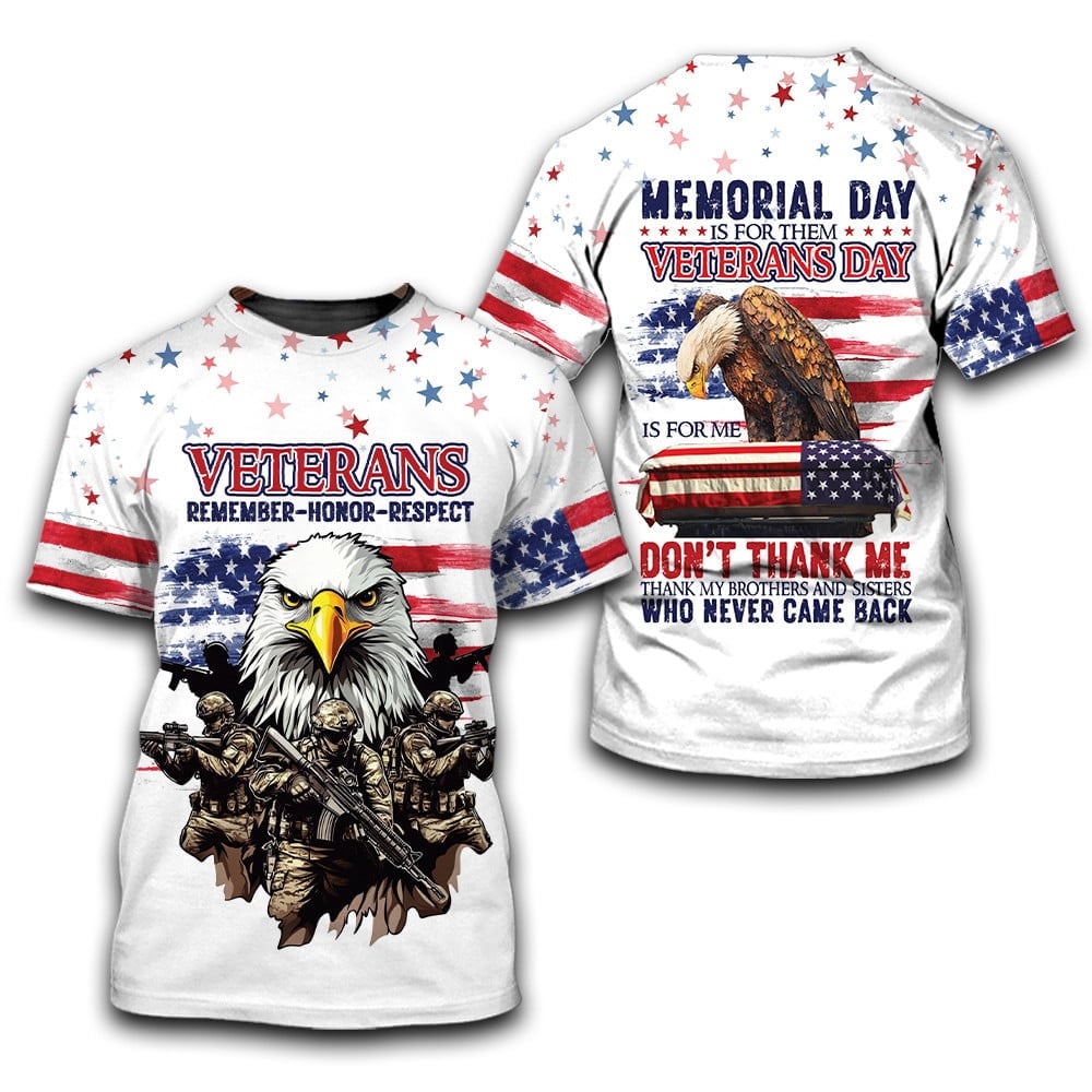 Veterans Day Is For Me All Over Print Apparel