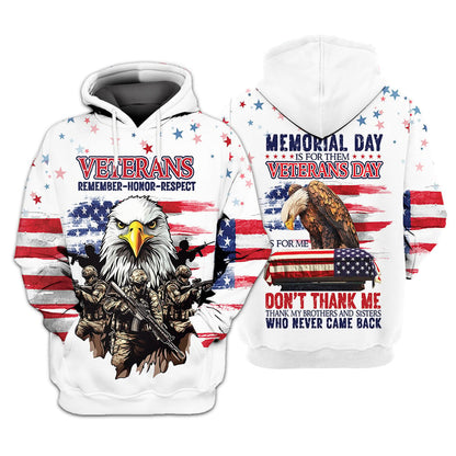 Veterans Day Is For Me All Over Print Apparel
