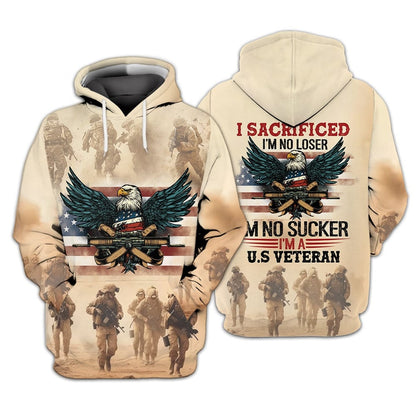 I'm A U.S Veteran I Sacrificed All Over Print Apparel