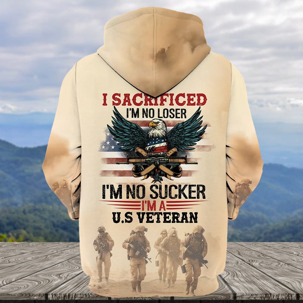 I'm A U.S Veteran I Sacrificed All Over Print Apparel