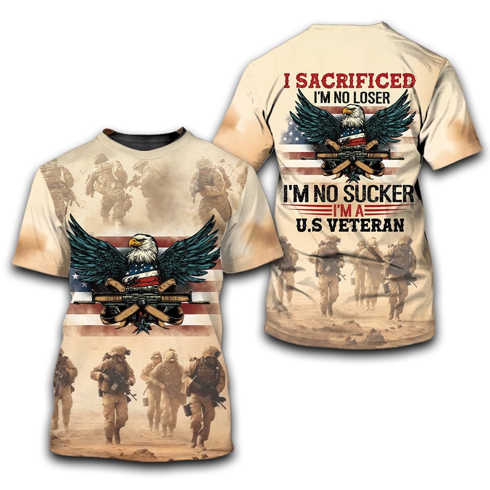 I'm A U.S Veteran I Sacrificed All Over Print Apparel