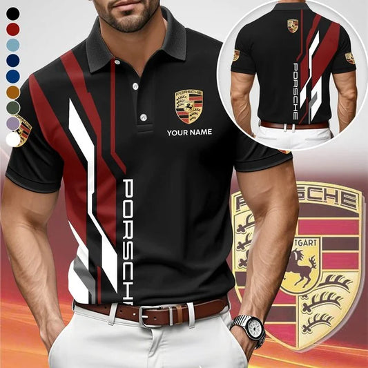 3D All Over Printed Porsche Polo Shirt Limited Edition  v2 – Custom Name