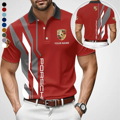 3D All Over Printed Porsche Polo Shirt Limited Edition  v2 – Custom Name