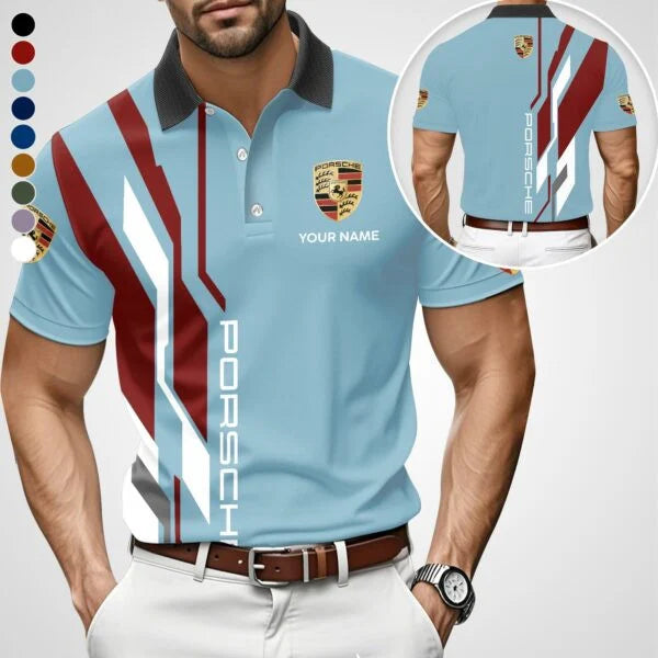 3D All Over Printed Porsche Polo Shirt Limited Edition  v2 – Custom Name