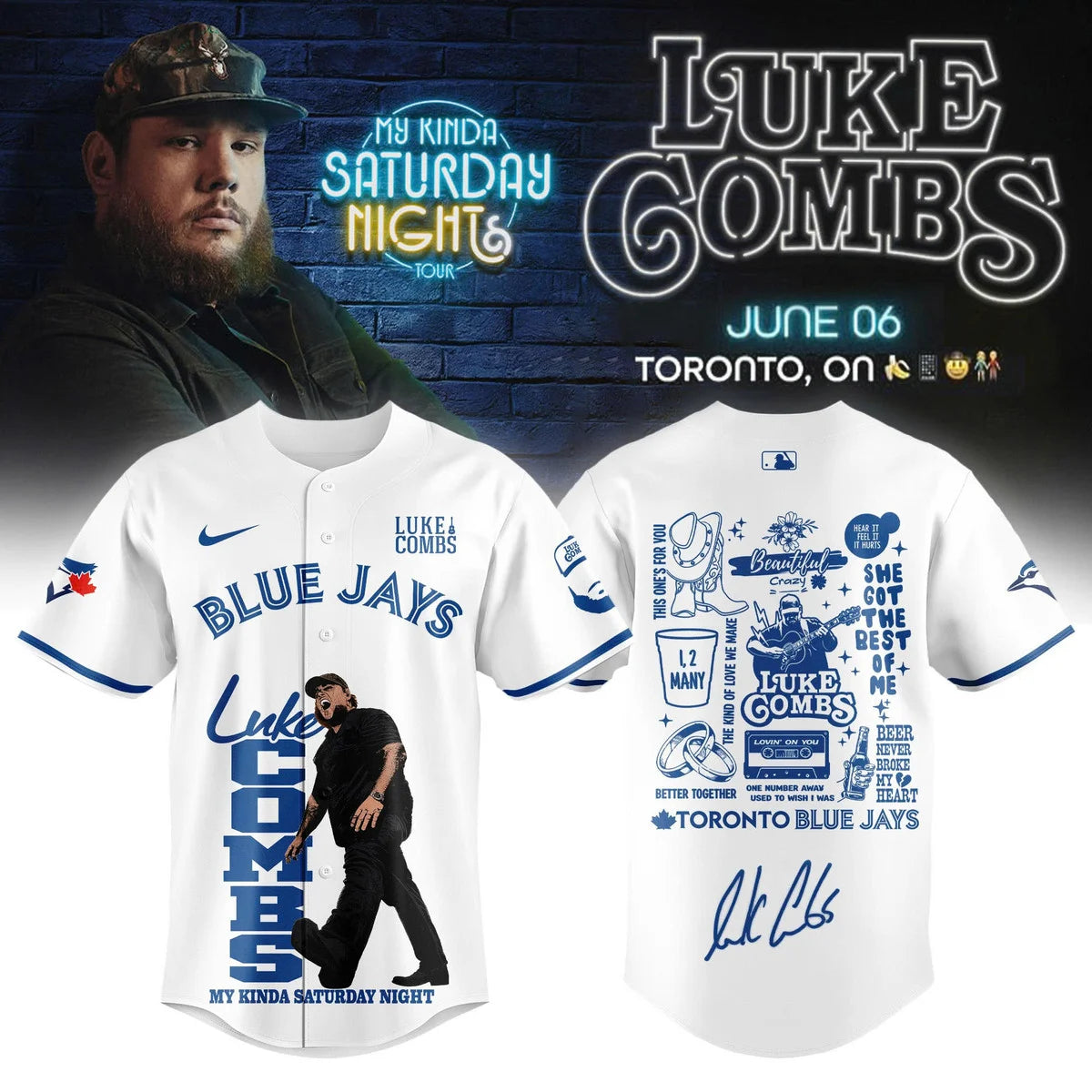 TOR x LC My Kinda Saturday Night Tour 2026 Limited Edition Baseball Jersey