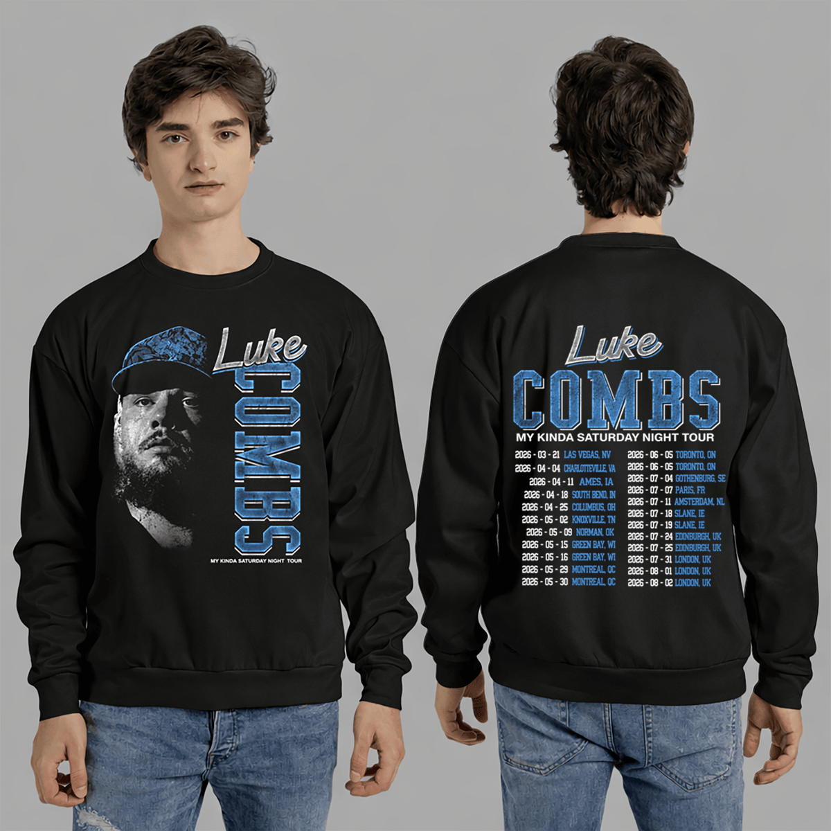 Limited Edition “My Kinda Saturday Night Tour” LC T-Shirt, Sweatshirt & Hoodie
