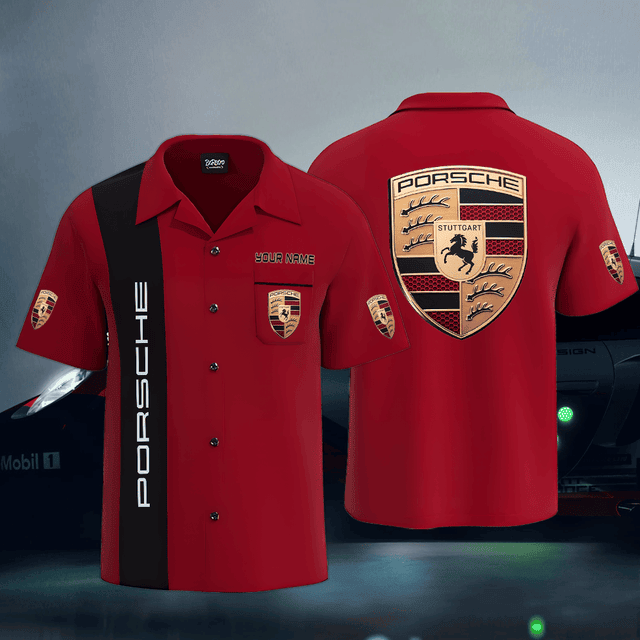 Porsche Custom Name 3D Hawaiian Shirt – Limited Edition