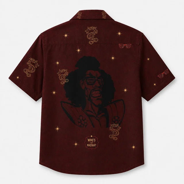 Shonuff - Who's The Mastah? Back Print The Last Dragon Hawaiian Shirt, Shorts Set, T-Shirt, Jersey, Sweatshirt & Hoodie