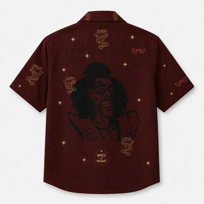 Shonuff - Who's The Mastah? Back Print The Last Dragon Hawaiian Shirt, Shorts Set, T-Shirt, Jersey, Sweatshirt & Hoodie