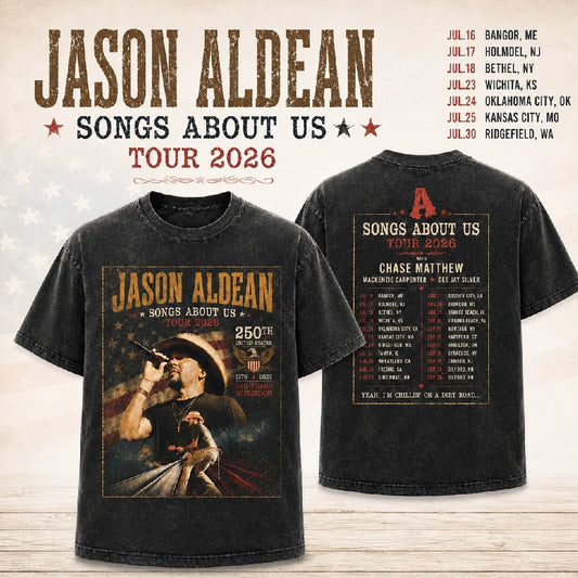 JA Songs About Us Tour v2 Washed T - Shirt, Sweatshirt & Hoodie