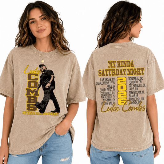 LC “My Kinda Saturday Night Tour” in Scott Stadium Wash T - Shirt, Sweatshirt & Hoodie