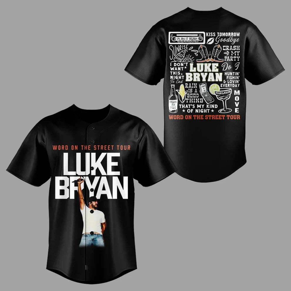 LB “Word On The Street Tour” 🎤🤠 Baseball Jersey