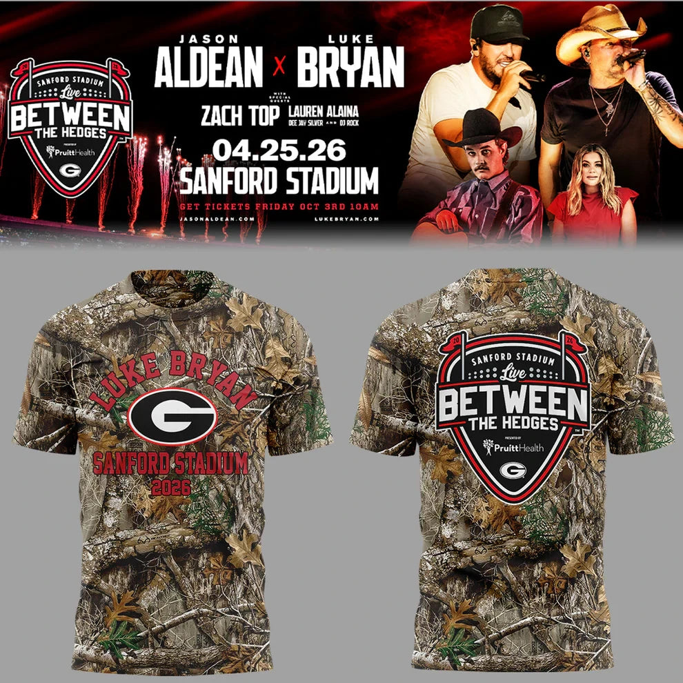 Limited Edition LB “Live Between The Hedges” At Sanford Stadium Tshirt, Sweatshirt & Hoodie