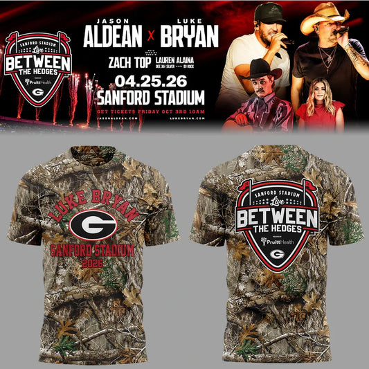 Limited Edition LB “Live Between The Hedges” At Sanford Stadium Tshirt, Sweatshirt & Hoodie