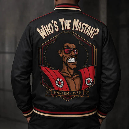 Melanin Classics - Who's The Mastah? Shonuff Premium Varsity Jacket