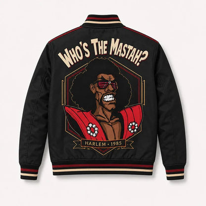 Melanin Classics - Who's The Mastah? Shonuff Premium Varsity Jacket