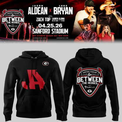 Limited Edition JA “Live Between The Hedges” At Sanford Stadium Shirt Gildan 5000, Sweatshirt & Hoodie