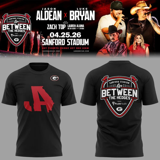 Limited Edition JA “Live Between The Hedges” At Sanford Stadium Shirt Gildan 5000, Sweatshirt & Hoodie