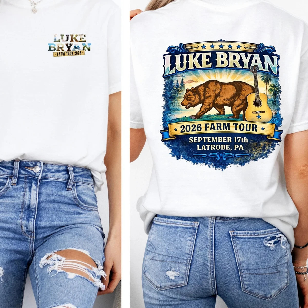 LB 2026 Farm Tour Shirt, California Farm Tour Tee, Vintage Country Concert Shirt Gildan 5000, Sweatshirt & Hoodie