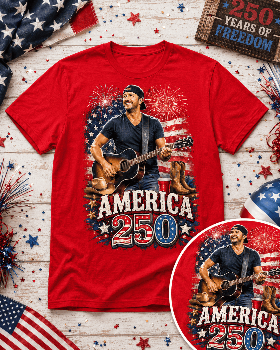 LB 250 Years Of Freedom 2026 Shirt Gildan 5000, Sweatshirt & Hoodie