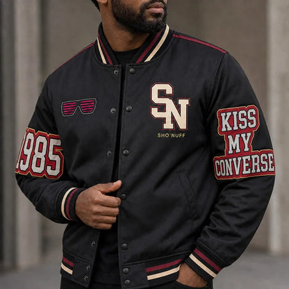 Melanin Classics - Who's The Mastah? Shonuff Premium Varsity Jacket