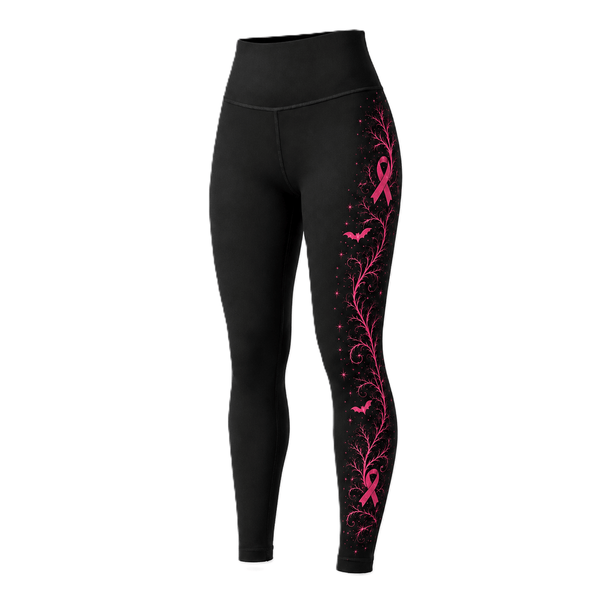 Premium Pink October Witch Women’s BJJ Rash Guard, We Wear Pink Long Sleeve No-Gi Compression Shirt, Breast Cancer Awareness 3D Print Never Fade