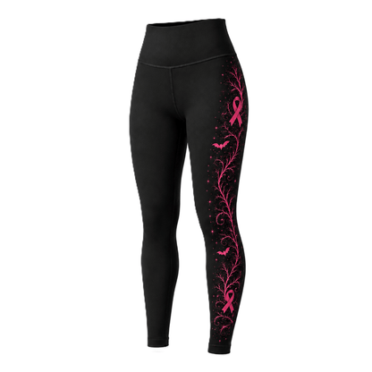 Premium Pink October Witch Women’s BJJ Rash Guard, We Wear Pink Long Sleeve No-Gi Compression Shirt, Breast Cancer Awareness 3D Print Never Fade