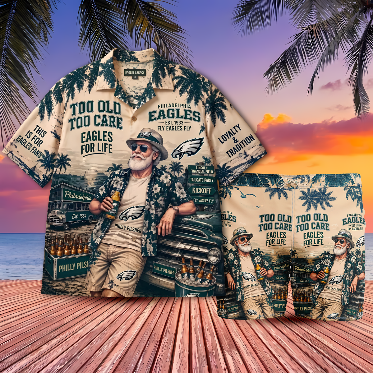 Philadelphia Eagles Team Apparel – Premium Hawaiian Shirt, Shorts Set, T-Shirt, Jersey, Sweatshirt & Hoodie