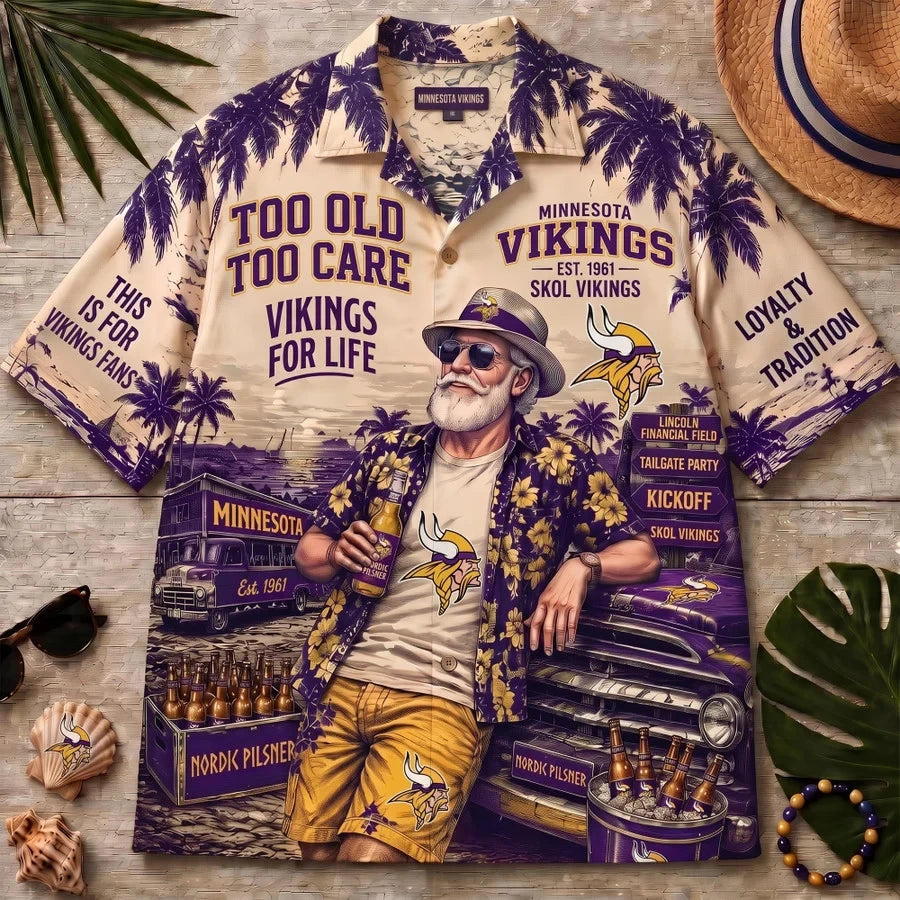 Minnesota Vikings Team Apparel – Premium Hawaiian Shirt, Shorts Set, T-Shirt, Jersey, Sweatshirt & Hoodie