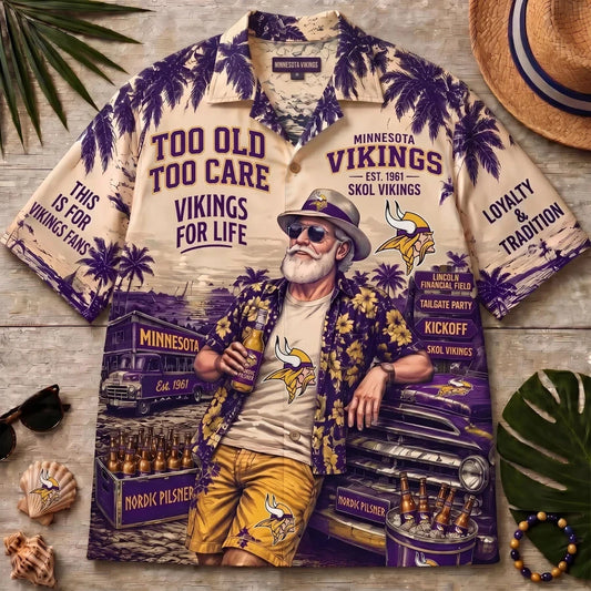 Minnesota Vikings Team Apparel – Premium Hawaiian Shirt, Shorts Set, T-Shirt, Jersey, Sweatshirt & Hoodie