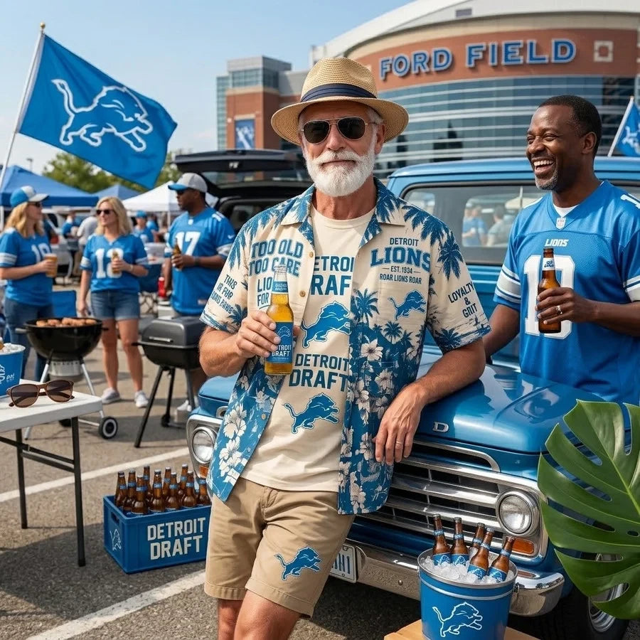 Detroit Lions Team Apparel – Premium Hawaiian Shirt, Shorts Set, T-Shirt, Jersey, Sweatshirt & Hoodie