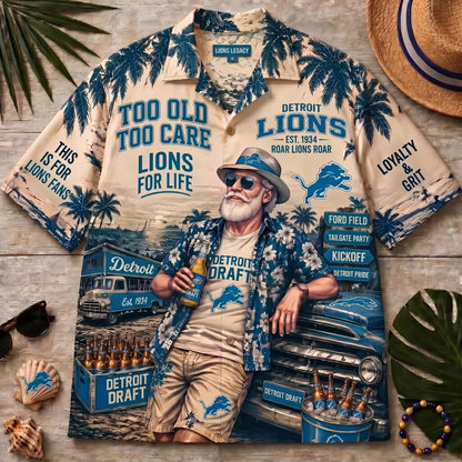 Detroit Lions Team Apparel – Premium Hawaiian Shirt, Shorts Set, T-Shirt, Jersey, Sweatshirt & Hoodie