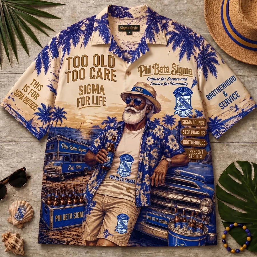 Phi Beta Sigma Team Apparel – Premium Hawaiian Shirt, Shorts Set, T-Shirt, Jersey, Sweatshirt & Hoodie