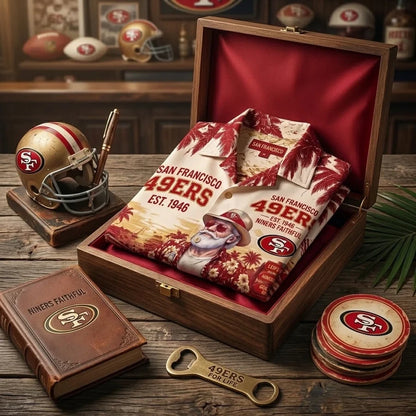 San Francisco 49ers Team Apparel – Premium Hawaiian Shirt, Shorts Set, T-Shirt, Jersey, Sweatshirt & Hoodie