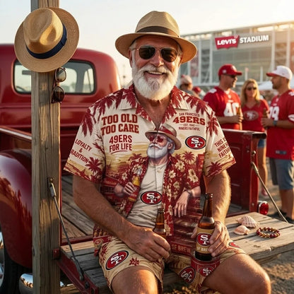 San Francisco 49ers Team Apparel – Premium Hawaiian Shirt, Shorts Set, T-Shirt, Jersey, Sweatshirt & Hoodie