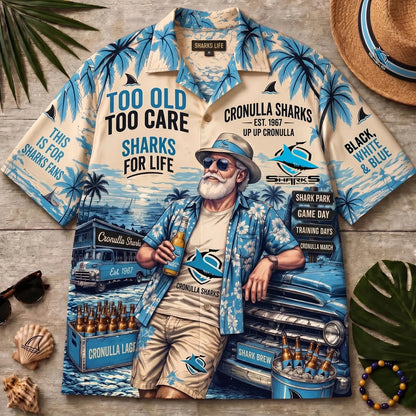 Cronulla-Sutherland Sharks Team Apparel – Premium Hawaiian Shirt, Shorts Set, T-Shirt, Jersey, Sweatshirt & Hoodie