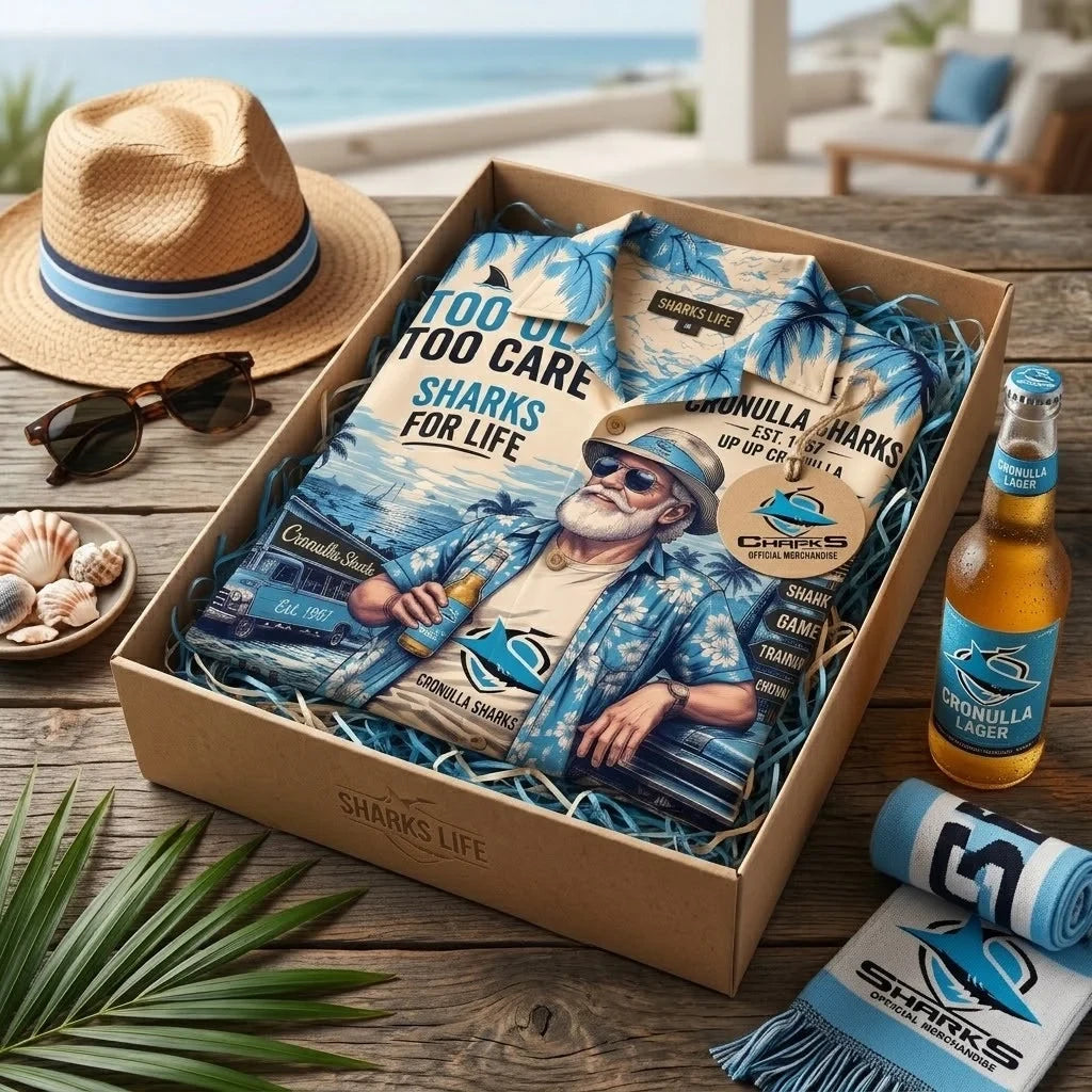 Cronulla-Sutherland Sharks Team Apparel – Premium Hawaiian Shirt, Shorts Set, T-Shirt, Jersey, Sweatshirt & Hoodie