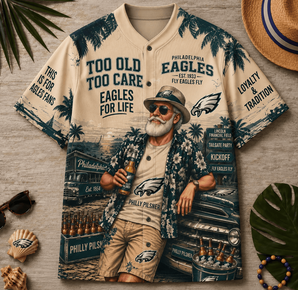 Philadelphia Eagles Team Apparel – Premium Hawaiian Shirt, Shorts Set, T-Shirt, Jersey, Sweatshirt & Hoodie