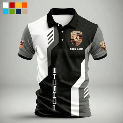 3D All Over Printed Porsche Polo Shirt Limited Edition  – Custom Name