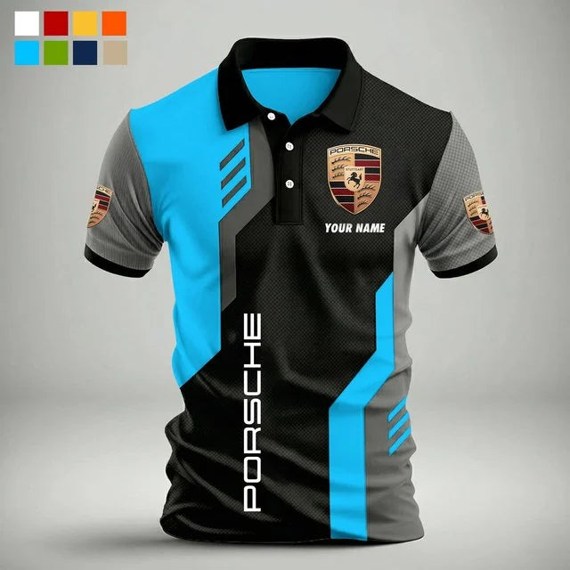 3D All Over Printed Porsche Polo Shirt Limited Edition  – Custom Name