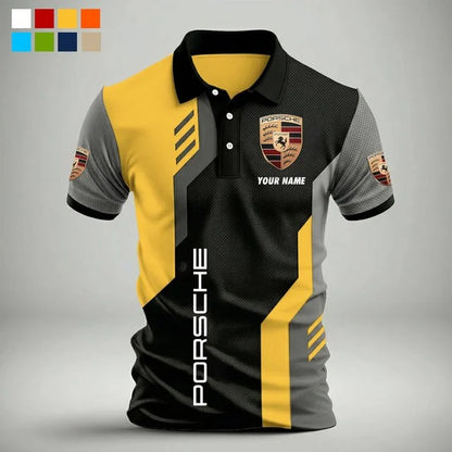 3D All Over Printed Porsche Polo Shirt Limited Edition  – Custom Name