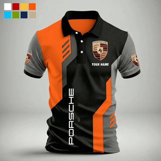 3D All Over Printed Porsche Polo Shirt Limited Edition  – Custom Name