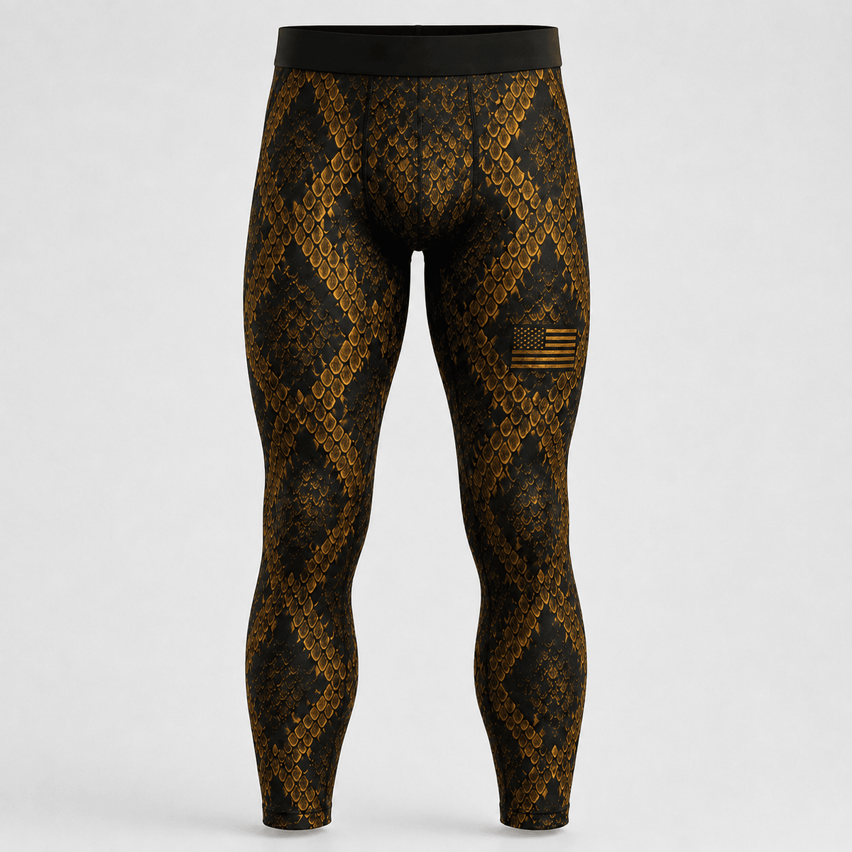 Premium Black Gold Don’t Tread On Me Rattlesnake American Patriotic Jiu-Jitsu MMA Rash Guard For Men Combat 3D Print Never Fade