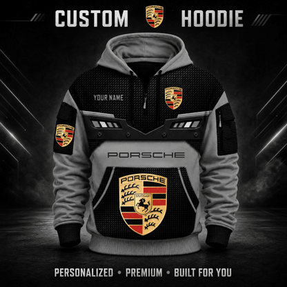 Porsche Custom Quarter Zip Hoodie